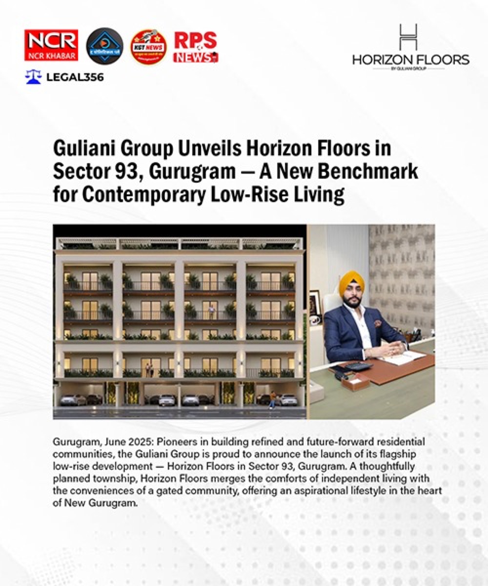 NCR Khabar coverage of the Horizon Floors launch by Guliani Group in Sector 93 Gurugram