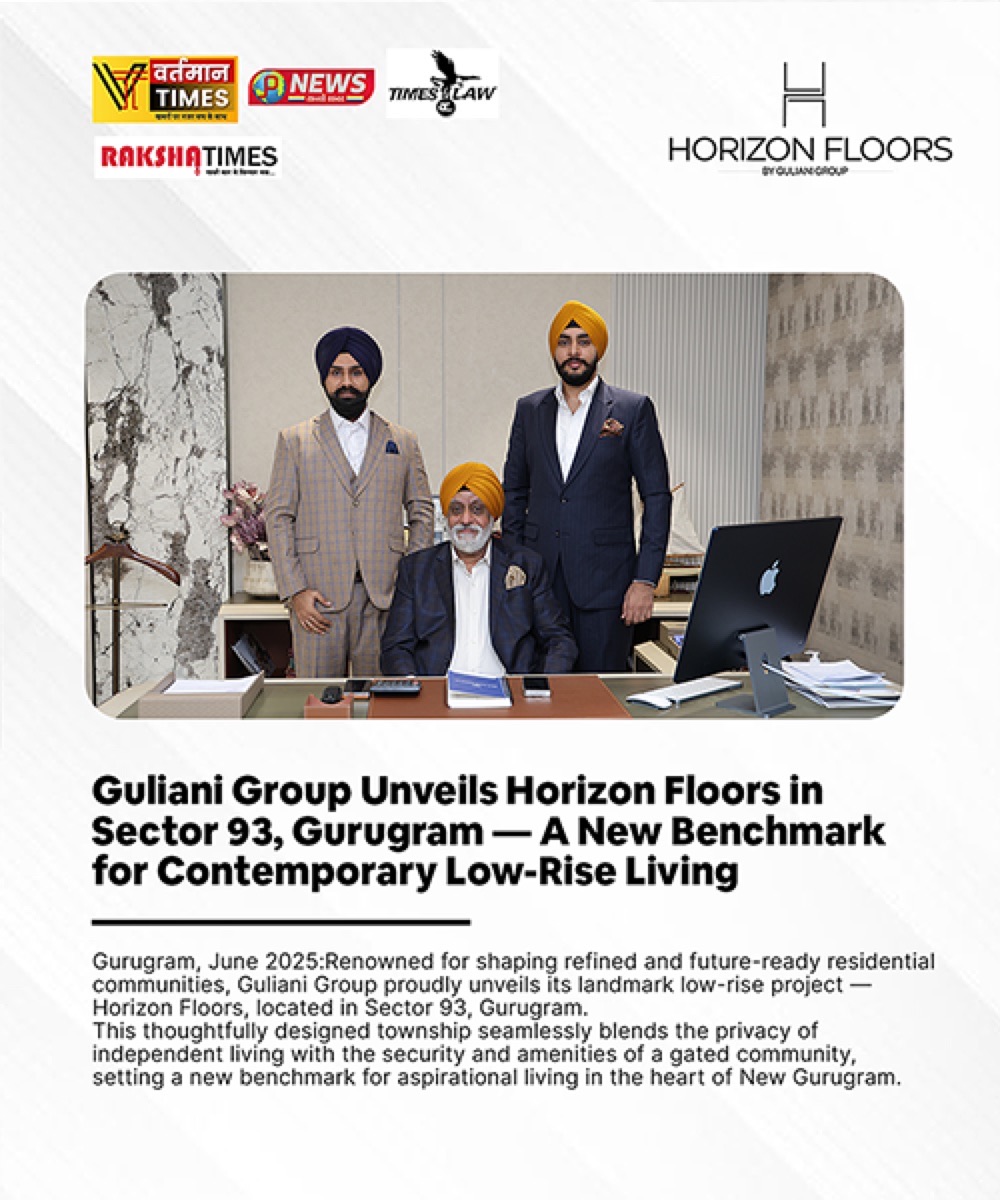 Raksha Times coverage of Horizon Floors, a new benchmark for contemporary low-rise living in Gurugram